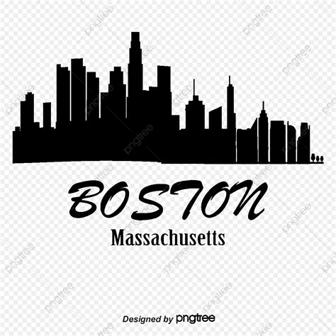 Boston Skyline Silhouette Vector at Vectorified.com | Collection of Boston Skyline Silhouette ...