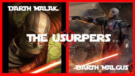 Star Wars Versus Series | Darth Malak Vs Darth Malgus - YouTube