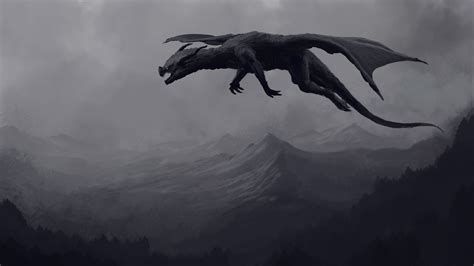 Big Giant Black Dragon 4k hd-wallpapers, dragon wallpapers, digital art ...