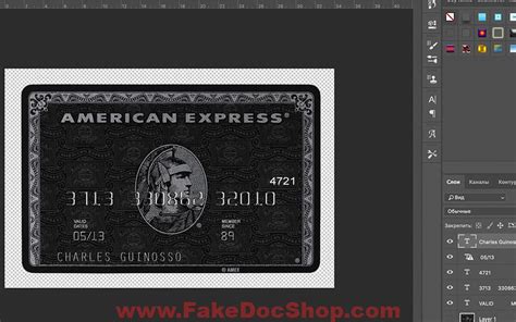 American Express Template In PSD Format - Black [cc] - Fakedocshop