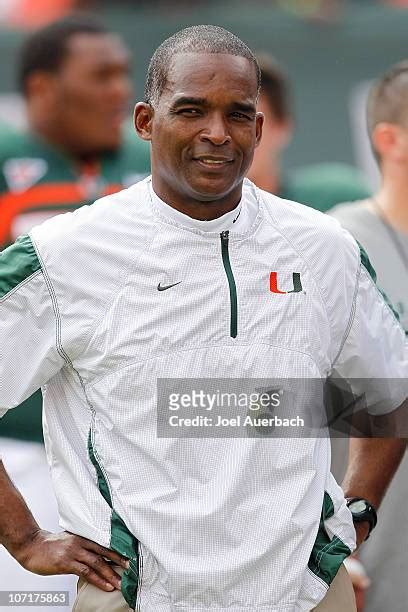 University Of Miami Head Coach Randy Shannon Photos and Premium High ...