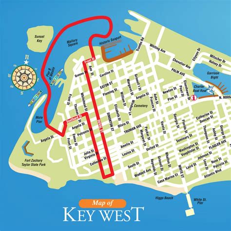 Map Of Key West Florida Attractions - Printable Maps