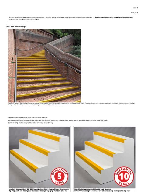 Anti Slip Stair Nosings | PDF | Fiberglass | Building Engineering