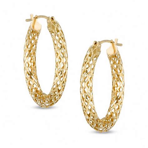 Diamond-Cut Hoop Earrings in 14K Gold | Gold Earrings | Earrings | Zales