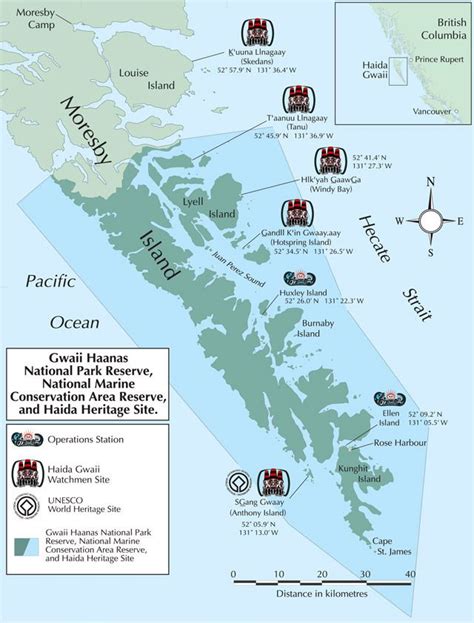 Maps - Kayak Haida Gwaii | Haida gwaii, National parks, Parks canada