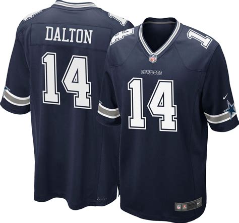 Nike Satin Dallas Cowboys Andy Dalton #14 Home Navy Game Jersey in Blue for Men - Lyst