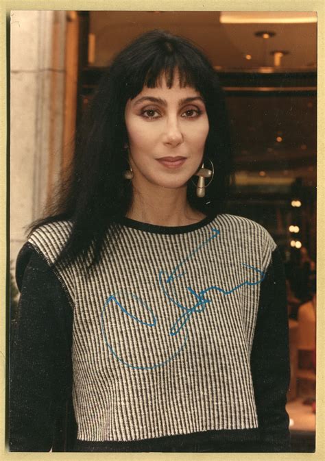 Cher - Nice signed original photo - Paris 80s by Cher - American singer ...