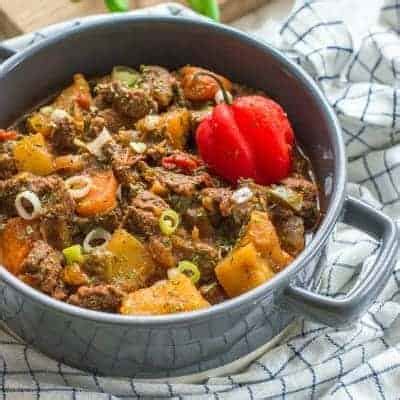 Jamaican beef stew recipe - That Girl Cooks Healthy