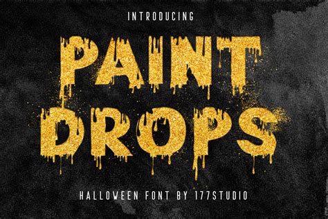 Paint Drops Font | 177Studio | FontSpace