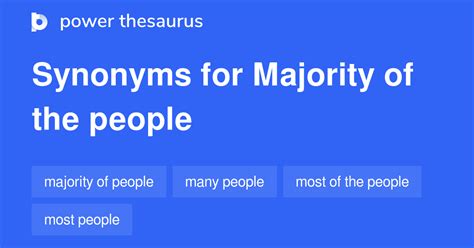 Majority Of The People synonyms - 48 Words and Phrases for Majority Of The People