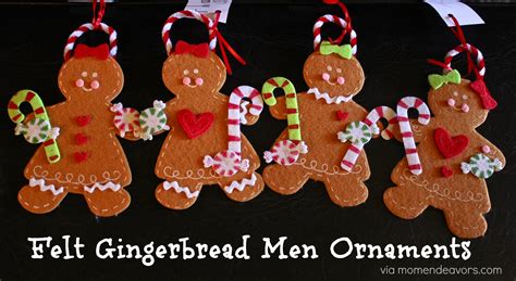 Felt Gingerbread Men Ornaments - Mom Endeavors