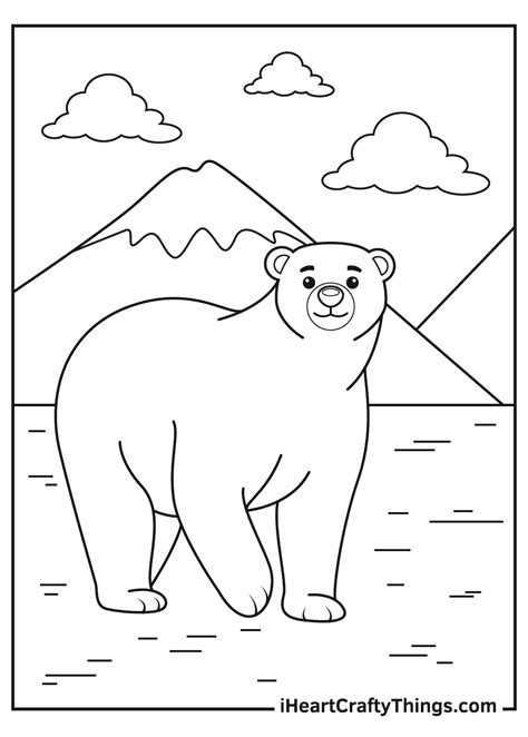 Cute Polar Bear Coloring Pages