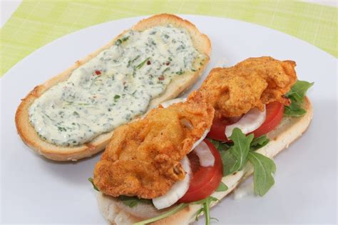 Dalia's Delights: Fried Oyster Sandwich with Cilantro Mayo