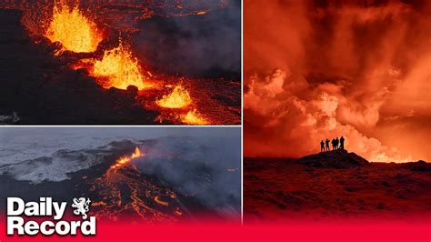 Iceland Volcano: Drone footage shows spectacular lava flow from ...