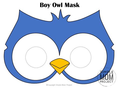 Free Owl Mask Templates for Kids – Simple Mom Project