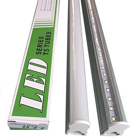 CIDASXL T5 LED Light Tube Linkable Integrated Single Fixture 2feet 24inches 9W, 48pcs LED, 6000K ...