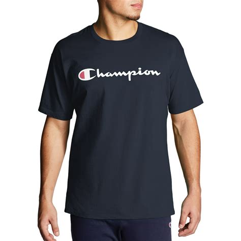 Champion - Champion Men's Script Logo Classic Jersey Graphic Tee Shirt ...