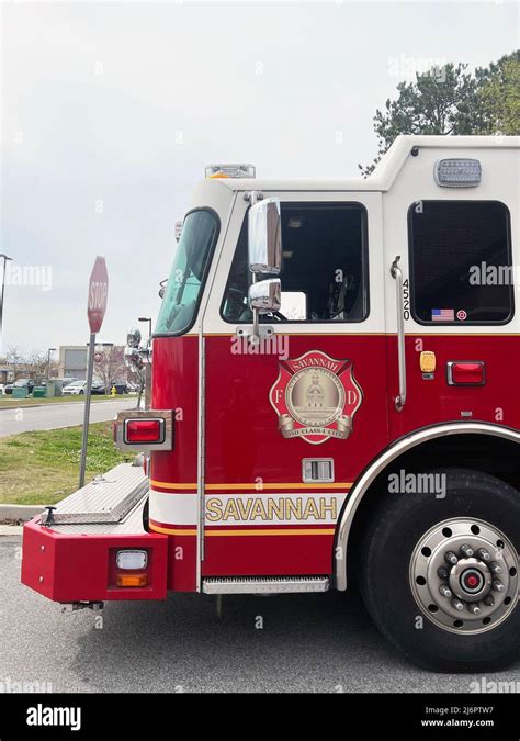 Savannah, Georgia, USA - March 19, 2022: Savannah Fire Rescue vehicle number 2 Stock Photo - Alamy