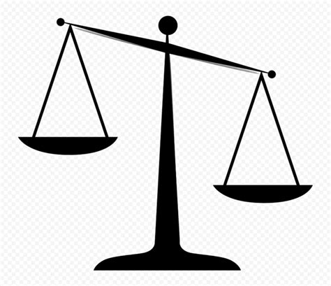 HD Justice Weighing Scale Law Black Silhouette PNG | Citypng