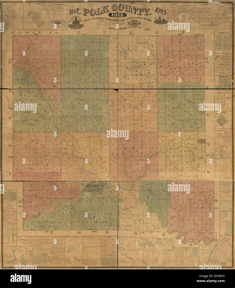 Map of Polk County, Iowa Stock Photo - Alamy