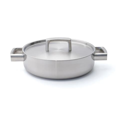 BergHOFF Ron Stainless Steel 10 in. Deep Skillet with Lid-3900033 - The Home Depot