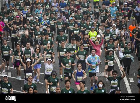 Standard Chartered Hong Kong Marathon 2023 / Runners are running on the ...