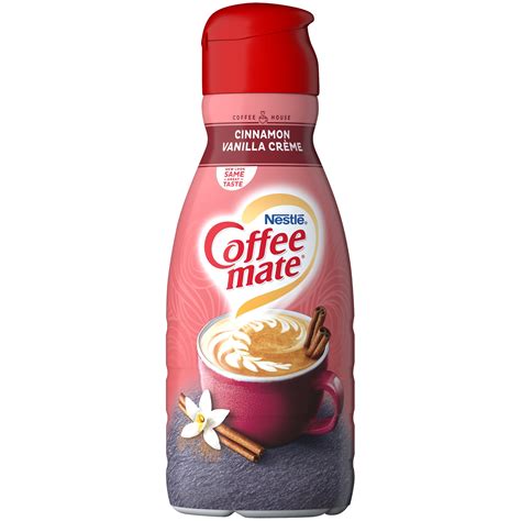 COFFEE MATE Cinnamon Vanilla Creme Liquid Coffee Creamer 32 Fl. Oz. Bottle | Non-dairy, Lactose ...