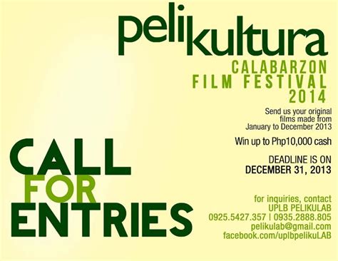 PELIKULTURA: The Calabarzon Film Festival 2014 - When In Manila