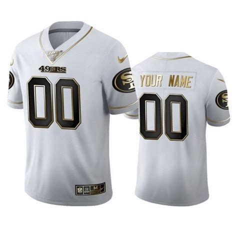 Niners Custom 100th Season All-White Golden Edition Jersey – US Sports Nation