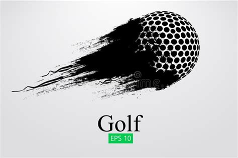 Silhouette of a Golf Ball. Vector Illustration Stock Vector ...