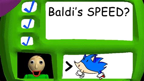 Baldi's SONIC Speed Basics! - YouTube