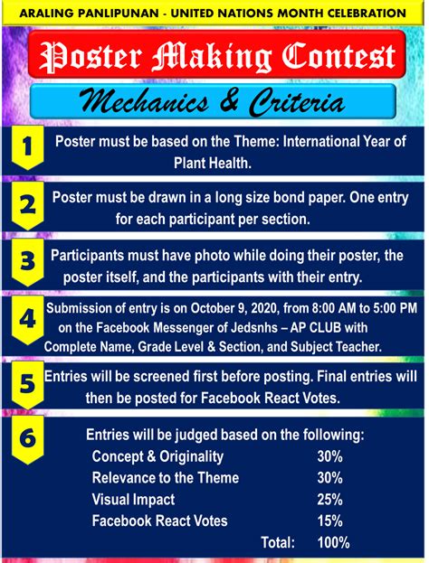 🖌Poster Making Contest... - Jedsnhs - Araling Panlipunan Club