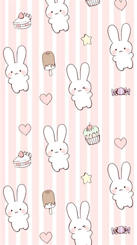 Cute kawaii bunny wallpaper background for iPhone 6/6s Bunny Wallpaper, Cute Wallpaper For Phone ...