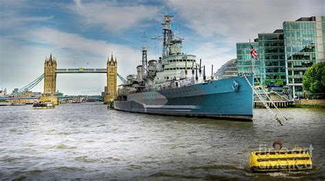 Tower Bridge and the HMS Belfast Photograph by John Valenti - Pixels