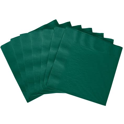 Hunter Green 3-Ply Dinner Napkins, Paper - Creative Converting 593124B - 250/Case