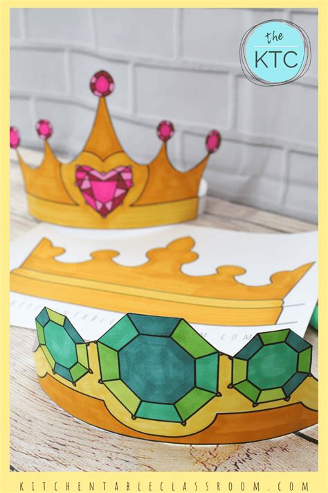 a paper crown sitting on top of a wooden table