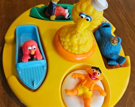 Vintage Sesame Street Bathtub Floating Boat Puzzle Toy With - Etsy