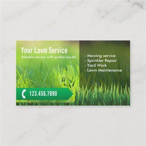 Professional Lawn Care & Landscaping Business Card | Zazzle | Lawn care business cards ...