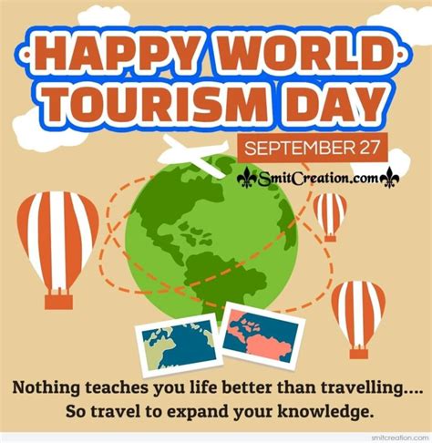 Happy World Tourism Day Quote Picture - SmitCreation.com