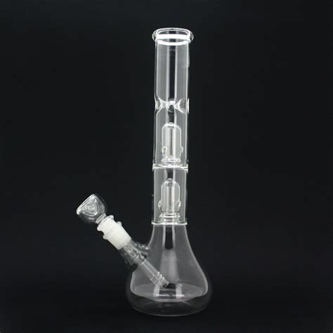 Double Perc Glass in Glass Water Pipe - 12" - IAI Corporation ...