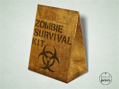 Zombie Downloadable Party Bundle With Bunting, Favor Box and Cupcake ...