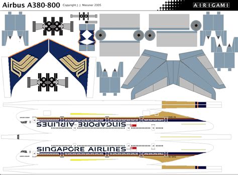 Singapore Airlines airbus a380-800 paper model | Бумажные модели, Поделки, Моделирование