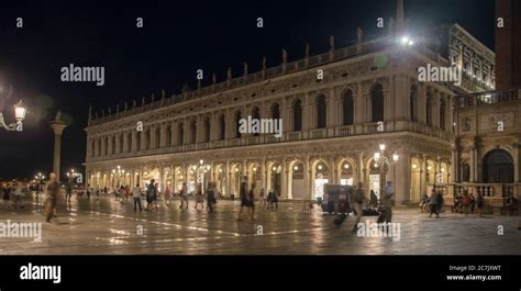 Piazza San Marco at night Stock Photo - Alamy