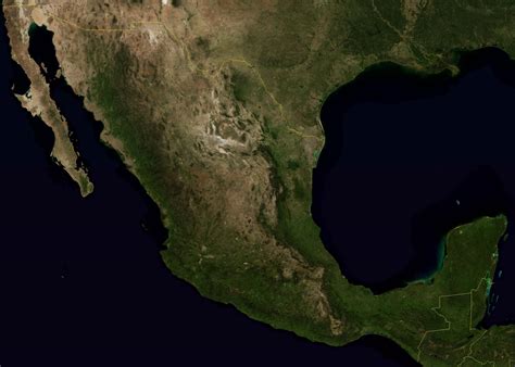 Satellite Mexico Map