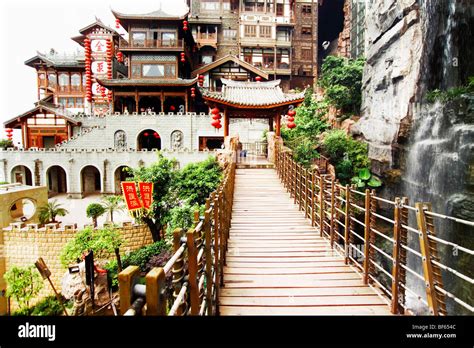 Hongya Cave Scenic Area, Yuzhong District, Chongqing, China Stock Photo ...