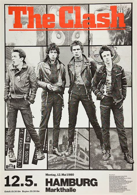 The Clash 1980 Hamburg | Punk poster, Vintage concert posters, Music poster