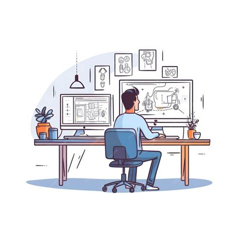 Premium Photo | Office workerFlat style illustration flat design vector