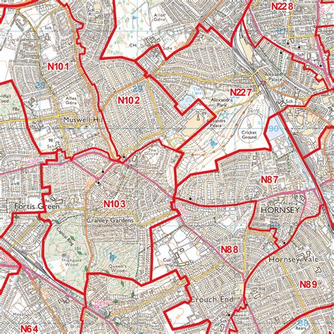 North London Postcode Map (N) – Map Logic