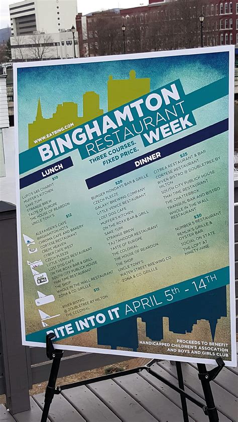 Binghamton Restaurant Week Begins April 5