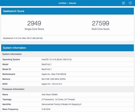 Geekbench 5 Extremely Low Score for Mac Pro 5,1 | MacRumors Forums